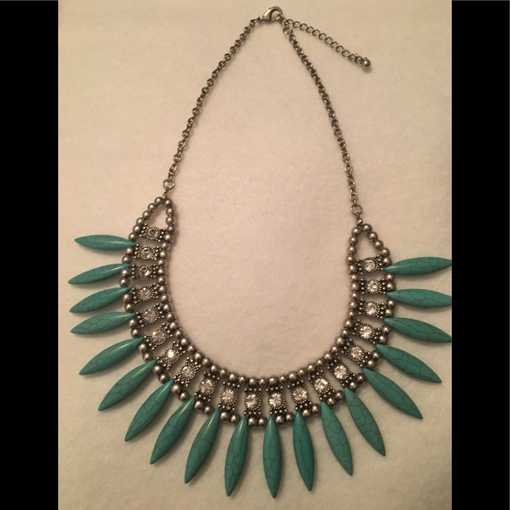 Silver and turquoise necklace!